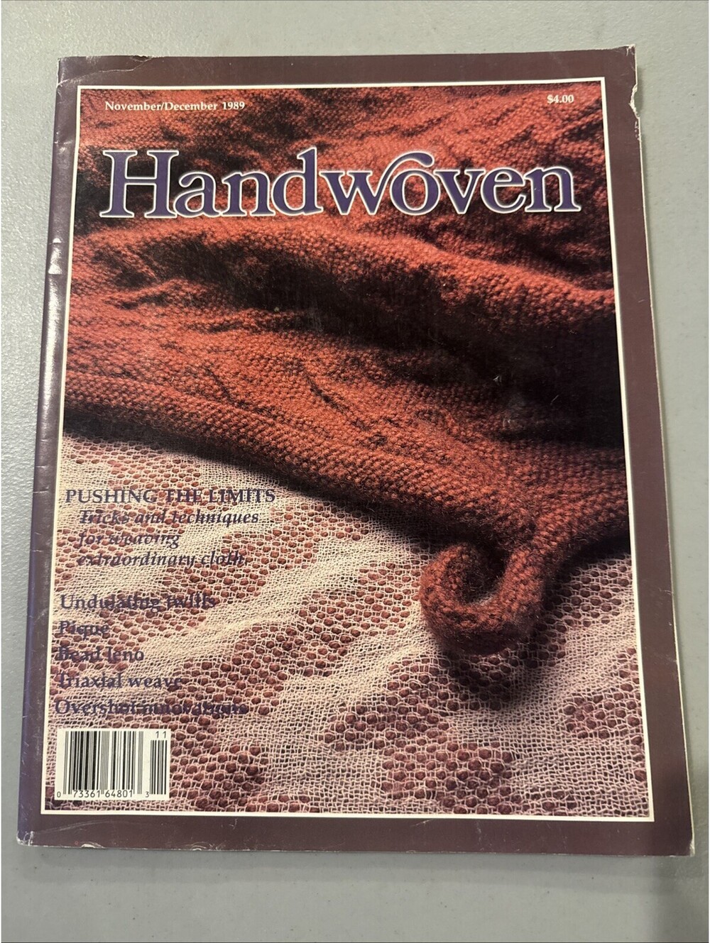 Handwoven vintage magazine, November/December 1989